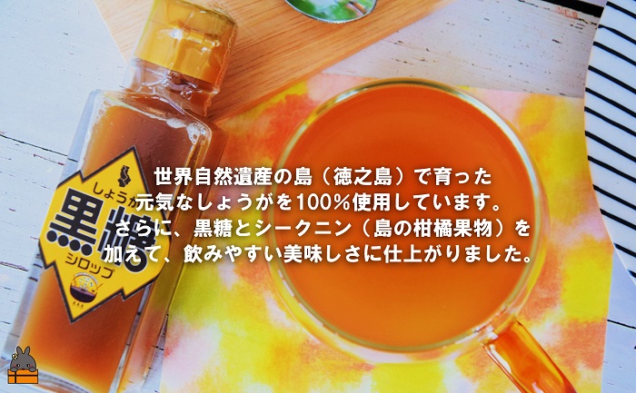 徳之島産しょうが100%使用！体ぽかぽか！しょうが黒糖シロップ（100ml×3本） （ しょうが 生姜 ショウガ 黒糖 黒砂糖 シークニン ドリンク 飲み物 しょうが湯 生姜湯 調味料 瓶 国産 徳之島 奄美 鹿児島 美味しい ）