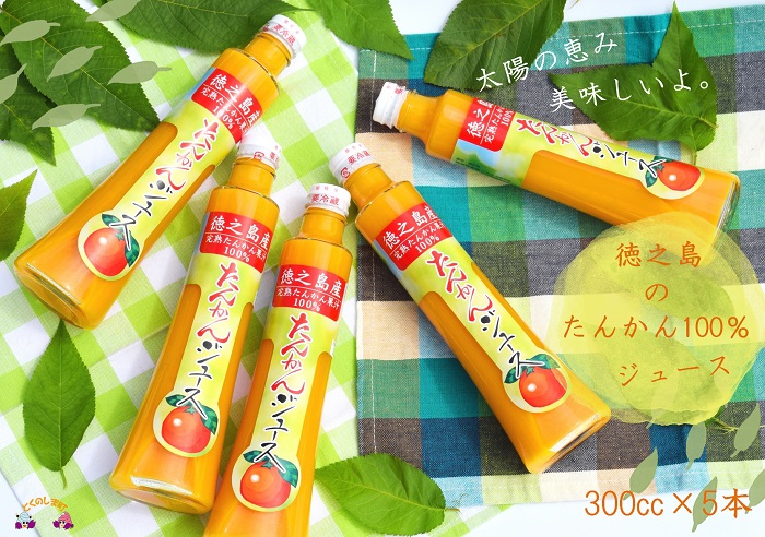 【2024年収穫！】～果汁そのまま濃厚ジュース～ 徳之島のたんかんジュース（300cc×5本） ( たんかん タンカン 果汁 柑橘 飲み物 ドリンク ジュース 徳之島 奄美 鹿児島 美味しい 直島果樹園 )