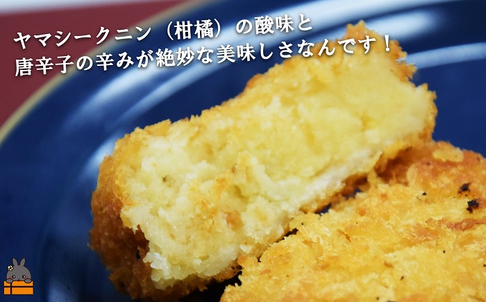 《マツコの知らない世界で紹介》徳之島のホクホク新じゃが＋唐辛子！徳之島の唐辛子コロッケ（20個）（ じゃがいも 新じゃが 唐辛子 ヤマシークニン おかず お弁当 おつまみ 美味しい 簡単 料理 徳之島 奄美 鹿児島 冷凍食品 人気 オススメ 辛い ）