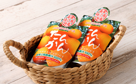 天城町産  生搾り完熟果汁100％ 宝果樹園 ミニタンカンジュース 10本セット（200ml×10本） 合計約2.0L タンカン 果汁飲料 たんかん 果汁100％ ジュース 飲み物 ドリンク 果物 くだもの セット 九州 鹿児島県 天城町 常温