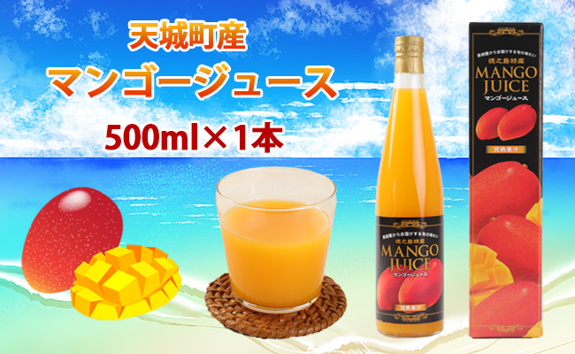 徳之島 天城町 完熟果汁 徳之島産 宝果樹園のマンゴージュース 500ml×1本 マンゴー ジュース