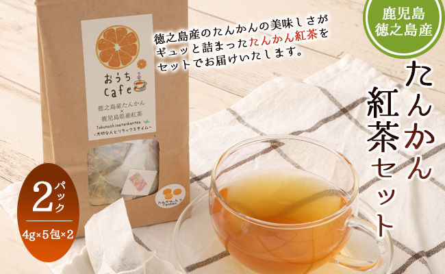 【徳之島産】 たんかん紅茶 2パックセット (4g×5包)×2パック タンカン 紅茶 ティーパック C-14