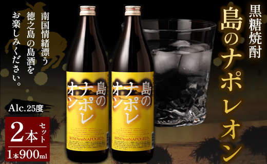 黒糖焼酎 島のナポレオン 900ml×2本セット 瓶 焼酎 A-50-N