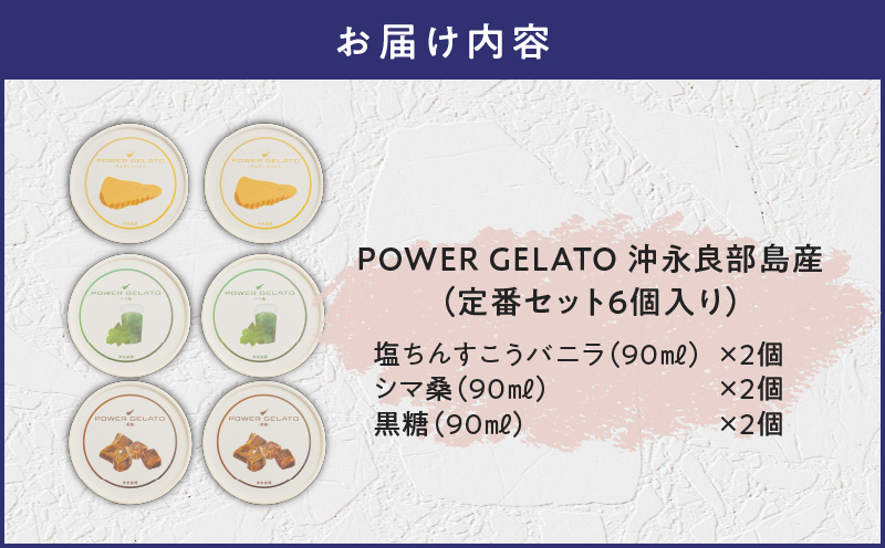 POWER GELATO 沖永良部島産（定番セット6個入り）　W066-001-01