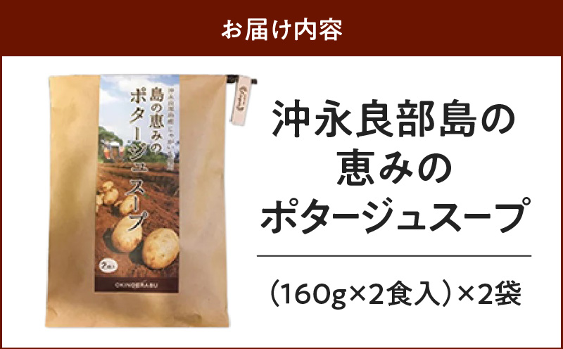 島の恵みのポタージュスープ （2食入り）×2袋　W011-013u-02