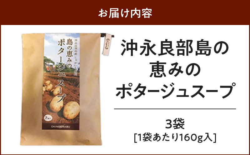 島の恵みのポタージュスープ (1食入り）×3袋　W011-011u-02