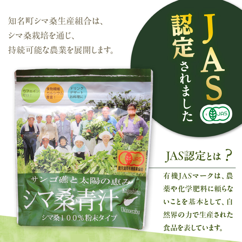 JAS認定！シマ桑青汁（粉末100g）2個　C001-005