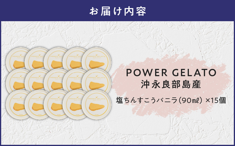 POWER GELATO（塩ちんすこうバニラ）90ml×15個入り　C073-005-03