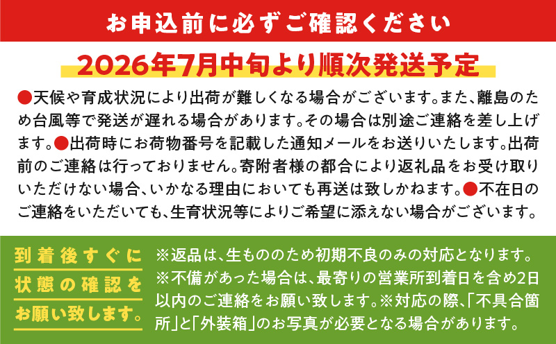【2026年先行予約】えみちゃん農園の完熟マンゴー2キロ（4〜6個入り）　C008-008