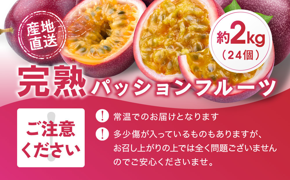 【2026年夏発送】パッションフルーツ (2kg24個入りバラ詰) 2026年6月～出荷開始 リリコイ 南国フルーツ デザート 人気 鹿児島県  与論町