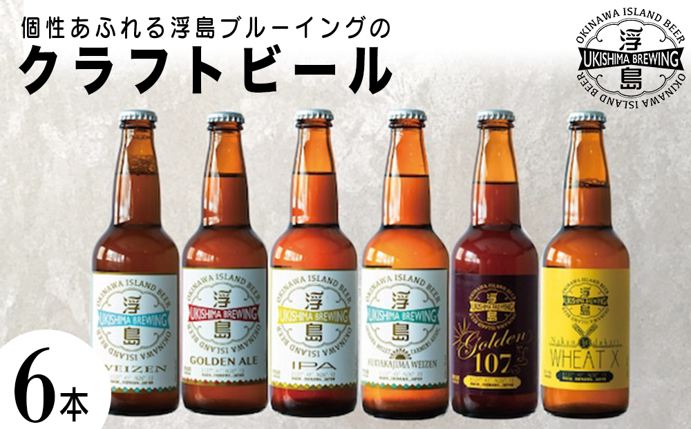 個性あふれる浮島ブルーイングのクラフトビール6本セット｜クラフトビール ビール お酒 沖縄 那覇