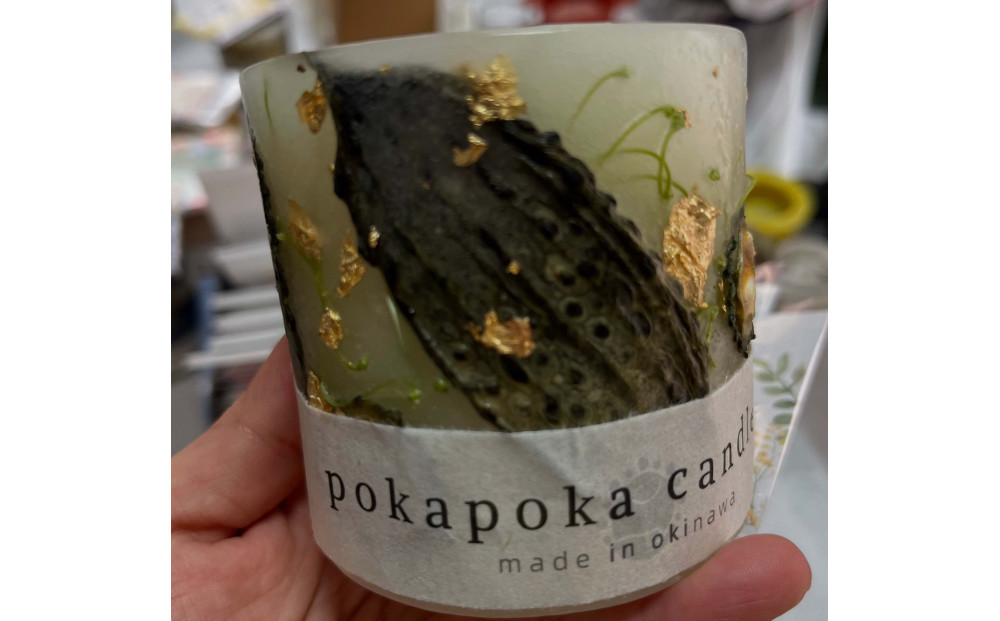 ゴーヤーキャンドルMサイズ ジャスミンの香り（沖縄県那覇市）