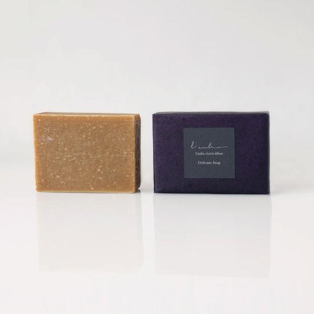 L’aube Delicate Soap + Soap Net／デリケートソープ 1個(100g)+ソープネット バーム油不使用 手作業