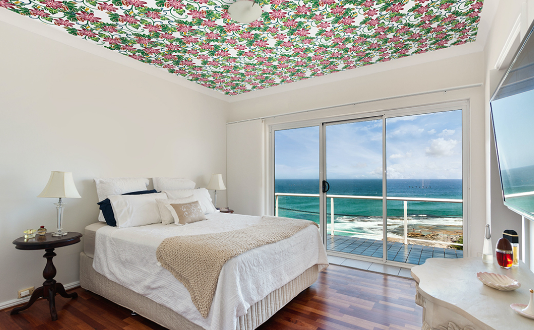 紅型壁紙 2m FORZA フォルザ | 紅琉 BINRYU アラヤプランニング株式会社 | 沖縄 伝統工芸 びんがた 紅型 | 防炎 抗菌 壁紙 | テキスタイル インテリア モダン ナチュラル | 柄 花柄