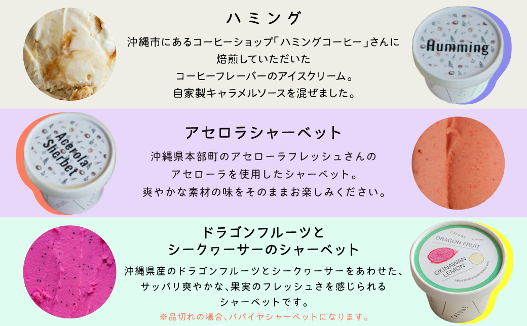 添加剤不使用 CAFUNÉ アイスクリーム 12個セット | 沖縄の食材 国産 厳選素材 手づくり アイス クラフトアイスクリーム | デザート アレンジ 贈り物 ギフト | 沖縄県 宜野湾市 送料無料