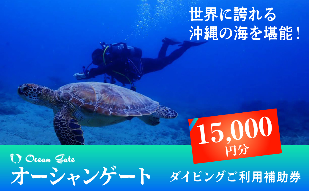 ダイビング マリンスポーツ オーシャンゲート ご利用補助券 15,000円分 | 沖縄県 宜野湾市 ふるさと納税 ふるさと | 送料無料 | 沖縄 旅行 トラベル 観光 リゾート 美ら海 | ご利用券 補助券