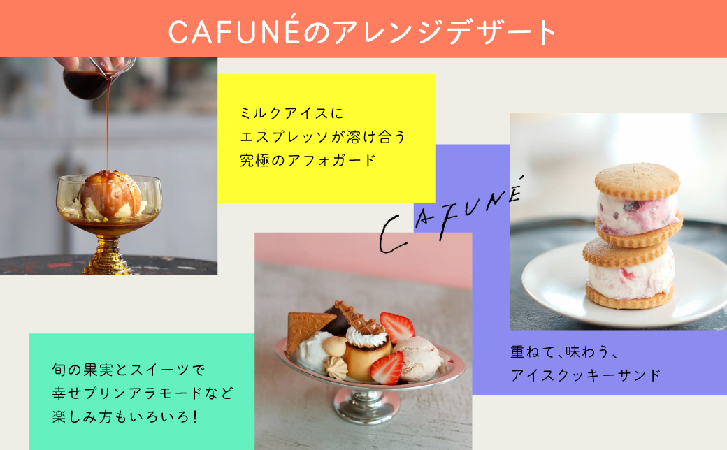 添加剤不使用 CAFUNÉ アイスクリーム 6個セット | 沖縄の食材 国産 厳選素材 手づくり アイス クラフトアイスクリーム | デザート アレンジ 贈り物 ギフト | 沖縄県 宜野湾市 送料無料