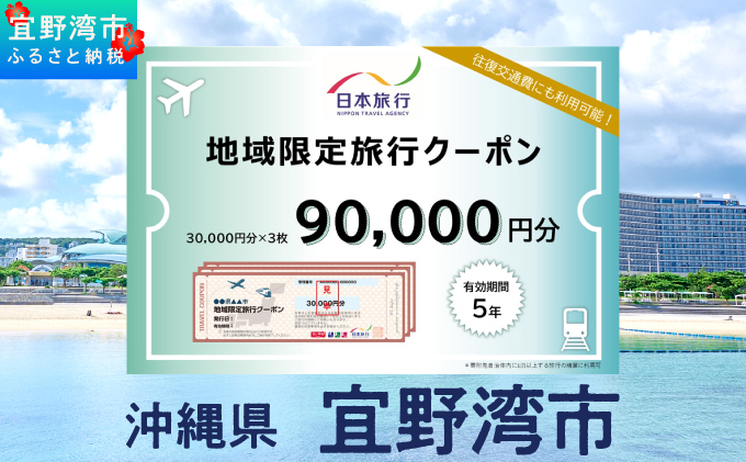 沖縄県 宜野湾市 日本旅行 地域限定旅行クーポン (紙券)【90,000円分】 | ふるさと納税 旅行 沖縄 ホテル 旅行券 トラベル ふるさと チケット 宿泊 宿泊券 宿 観光 飛行機 送料無料 リゾート ファミリー ペア ダイビング 宜野湾 普天間 トロピカルビーチ