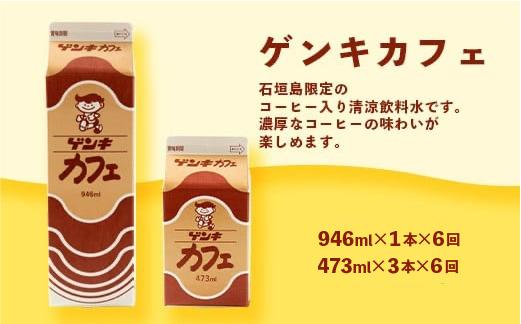 【ふるさと納税限定】【定期便_6回】八重山ゲンキ乳業 オールスターセット【八重山ゲンキ乳業】【ゲンキ牛乳】【石垣島のソウルドリンク ゲンキクール】【ゲンキカフェ】【さんぴん茶ミルクティー】GN-2_6t