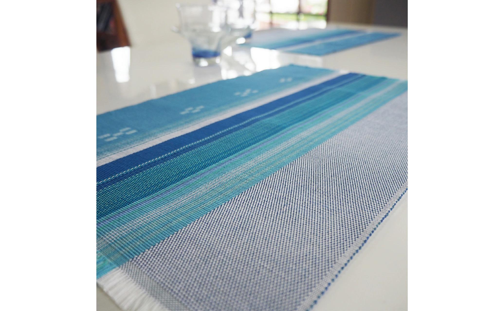 八重山みんさー織 プレイスマット やいまリーフ | 伝統工芸品 織物 みんさー 送料無料 沖縄県石垣市