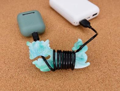 コードホルダー シーサー型 2個 | 石垣島 アップサイクル 環境保全 海洋プラスチック 再利用 CC-002