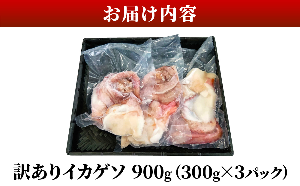 ＜訳あり＞ 石垣島産 セーイカの極上げそ 300g×3パック 加熱用 ※3～5月出荷不可※ | イカ セーイカ ソデイカ げそ ゲソ イカゲソ いかげそ 逸品 沖縄県 石垣島 訳あり
