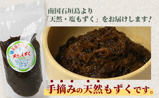 石垣島産天然もずく６パック・内容量450g×6 合計2.7kg【 沖縄県 石垣市 天然 水雲 海藻 もずく フコイダン  常温保存 塩もずく 】SI-75