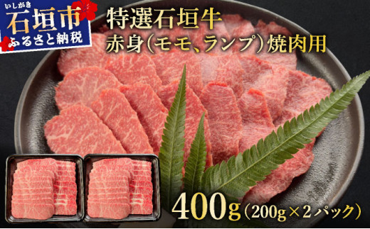 希少な特選石垣牛をご家庭で！！赤身（モモ、ランプ）焼肉用200g×2パック&石垣牛 MARU秘伝の焼肉タレ100ml×1本 | 沖縄 石垣 特選 牛 赤身 モモ ランプ 焼 肉 タレ 真空 冷凍 | IM-40