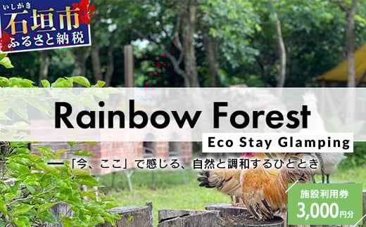 Rainbow　Forest（レインボーフォレスト）施設利用券3,000円分 RF-1