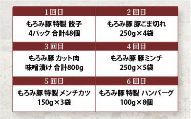 【6回定期便】もろみ豚 バラエティ定期便 | 沖縄 石垣 6ヵ月 精肉 細切れ こま切れ 小間切れ 切り落とし ミンチ ハンバーグ メンチカツ 餃子 豚肉 肉 惣菜 総菜 頒布会 もろみ みそ漬け 味噌漬け おかず AH-22-1