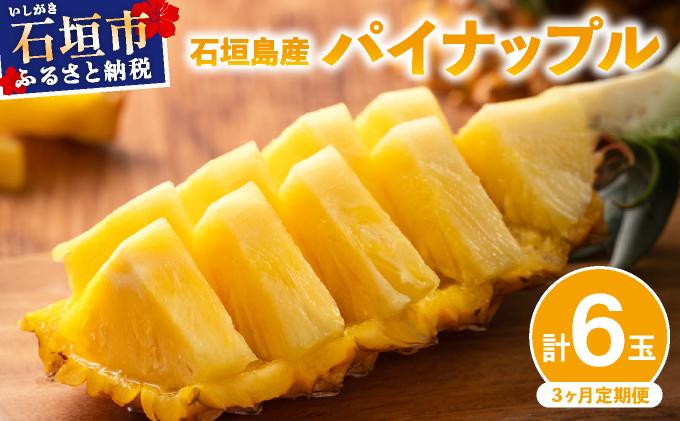 【予約受付】【定期便】石垣島産 パイナップル 3回 定期 3種 計6玉【2026年 5月頃・6月・7月頃お届け】  ふるさと納税 パイナップル パイン フルーツ 果物 果実 定期便 定期 3回 3か月 沖縄県 石垣市 石垣島 産地直送 ふるさと 人気