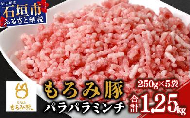【石垣島ブランド豚】もろみ豚 豚ミンチ 250g×5袋【合計1.25kg】【もろみで育てる自慢の豚肉】簡単 便利 小分け AH-9