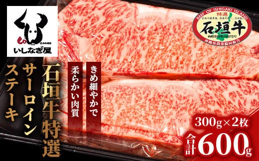 石垣牛特選サーロインステーキ300g×2枚（いしなぎ屋）AB-18