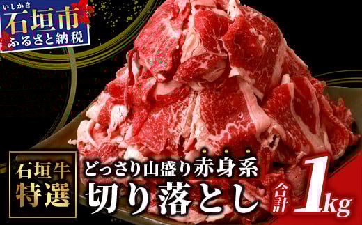 石垣牛・赤身系切り落とし どっさり山盛り1kg入り