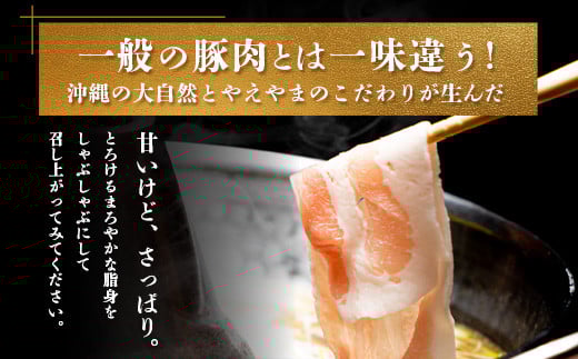 石垣島産 やえやまファームのアグ―豚（南ぬ豚）しゃぶしゃぶ セット600g 【 バラ肉 ロース 肩ロース 豚肉 豚しゃぶ 南ぬ豚 アグー豚 しゃぶしゃぶ 石垣 石垣島 沖縄 八重山 やえやまファーム 】E-6-1