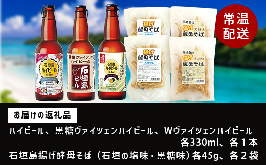 最南端のクラフトビール＆石垣島の揚げ酵母そば おつまみセット　V-28