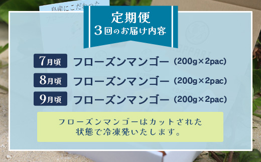 石垣島産冷凍マンゴー3カ月定期便  EF-13