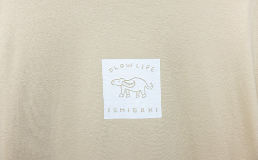オリジナルTシャツ slow life ishigaki tee【カラー:ナチュラルベージュ】【サイズ:Sサイズ】KB-138