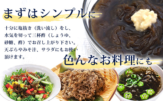 【石垣島特産】天然もずく(塩漬け)、たっぷり食べ応え2.25kg(450g×5個)R-33