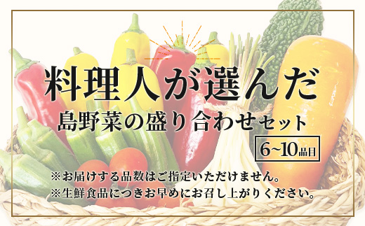 料理人が厳選した島野菜盛り合わせ (6～10品目)  【野菜詰合せセット  やさい セット 詰め合わせ 冷蔵対応】 TM-7