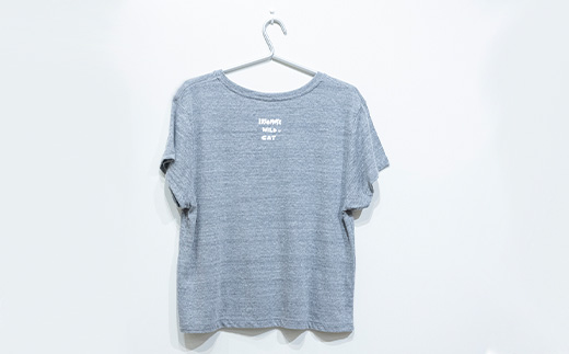 【レディース】オリジナルTシャツ ヤマネコワイドTシャツ【カラー:グレー】【サイズ:レディース】KB-148
