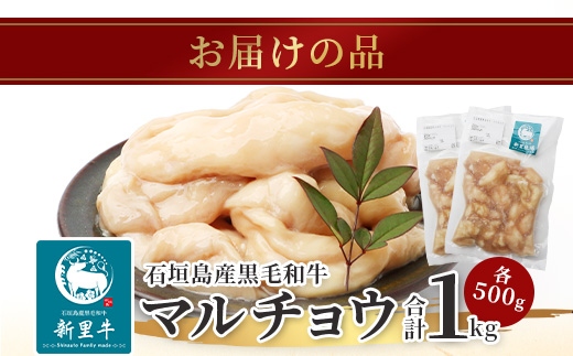 石垣島産 黒毛和牛 新里牛 マルチョウ(500g×2) 【 牛肉 肉 ホルモン モツ もつ 鍋 バーベキュー BBQ 石垣 石垣島 沖縄 】SZ-22