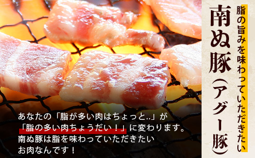 アグー豚(F1種) 南ぬ豚　焼肉用ロース200g+バラ200g　E-35