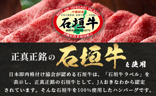 石垣牛100％ ハンバーグ　(100ｇ×15個)｜国産 石垣牛100% 高級 黒毛和牛 ビーフ ハンバーグ詰め合わせ  ID-2