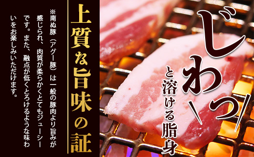 アグー豚(F1種) 南ぬ豚　焼肉用ロース200g+バラ200g　E-35