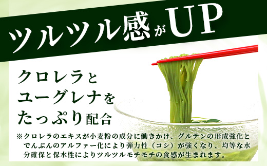 そうめん≫石垣島のユーグレナ＆クロレラ入り乾麺(4セット入り化粧箱×2 箱、合計8セット）※（1セットそうめん180ｇ1袋、特製つゆ2食入り）AR-1