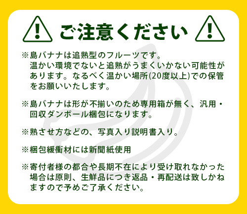 石垣島の島バナナ、1～3房（約1,2～1,5kg前後入り） 爽やか酸味のスッキリ系バナナ、少し冷やしてもイイんです！　SI-33