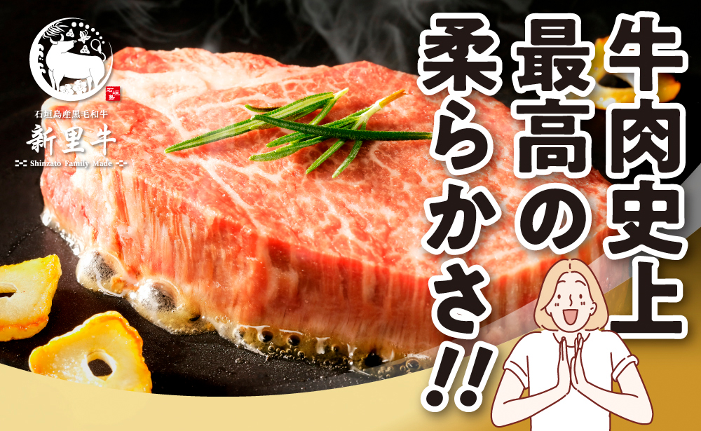 石垣島産 黒毛和牛 新里牛 厚切りヒレミニステーキ（訳あり・形がふぞろい・不定貫）（150g～200g×2）合計350g以上 ステーキ 焼肉 バーベキュー SZ-31