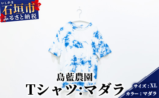 【石垣島の藍染工房】Tシャツ【カラー:マダラ】【サイズ:XLサイズ】KB-158-1