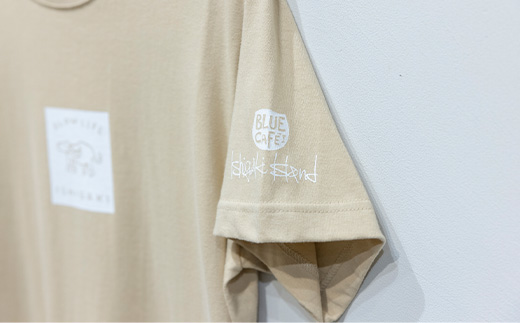 オリジナルTシャツ slow life ishigaki tee【カラー:ナチュラルベージュ】【サイズ:Mサイズ】KB-139